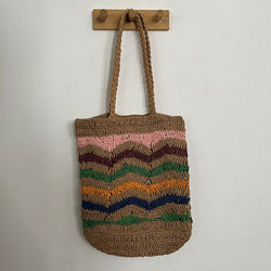 cartera rafia y colores