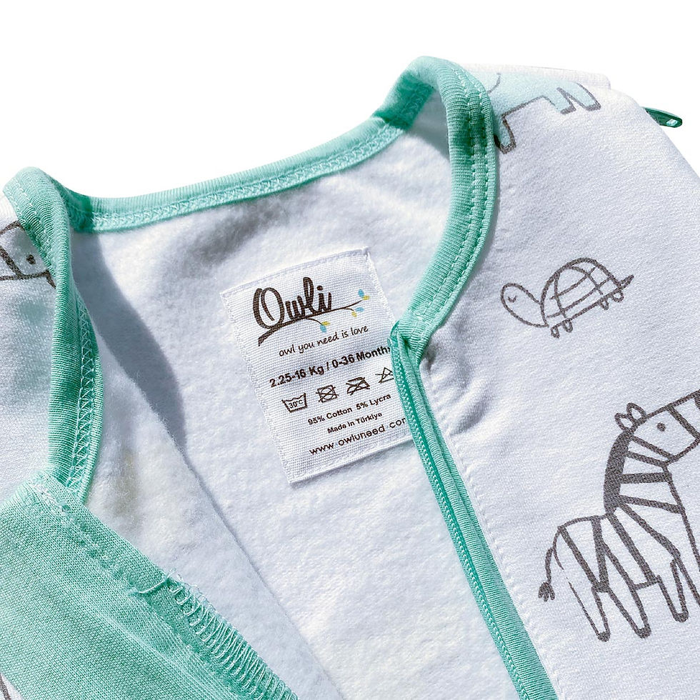 Thumbnail: Owli Sleeping Guru Swaddle/Sleeping Bag 0.5 TOG Zoo Zoo