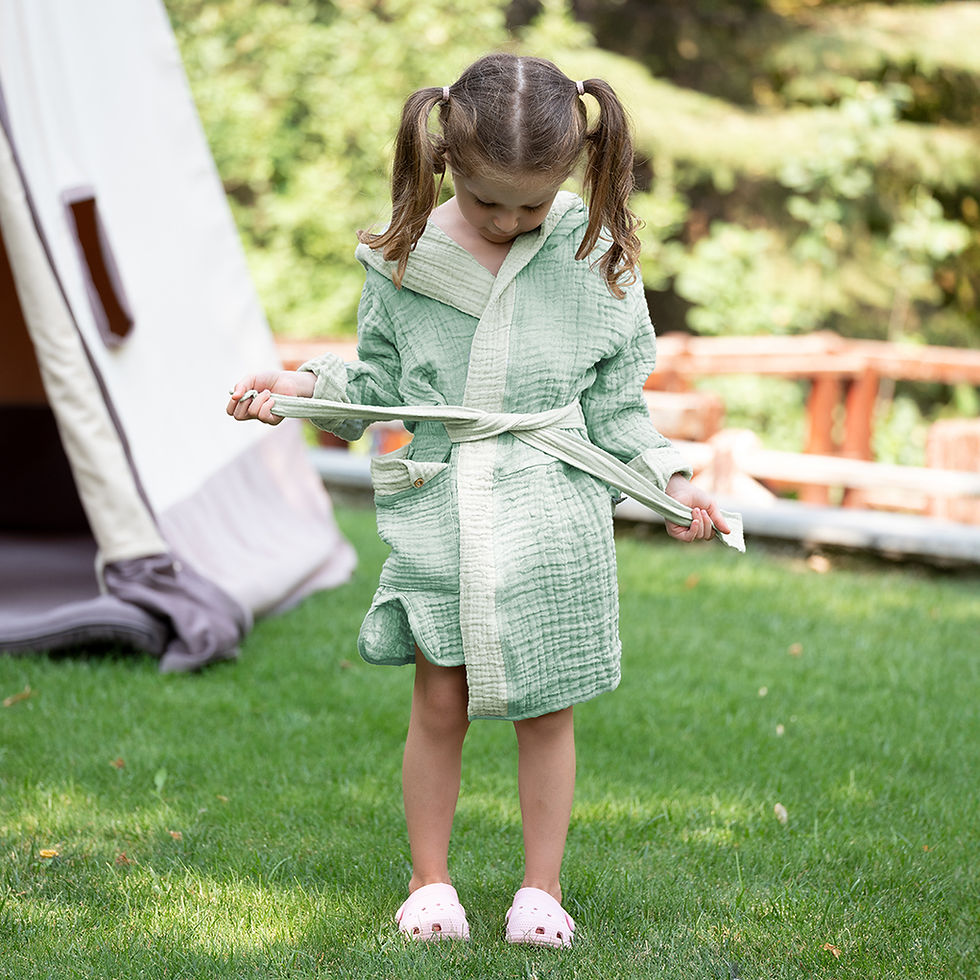 Miniatura: Owli 4-Layer Muslin Bathrobe