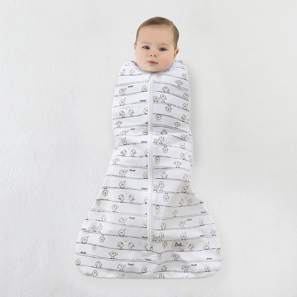 Thumbnail: Owli Sleeping Guru Swaddle/Sleeping Bag 0.5 TOG Early Birds