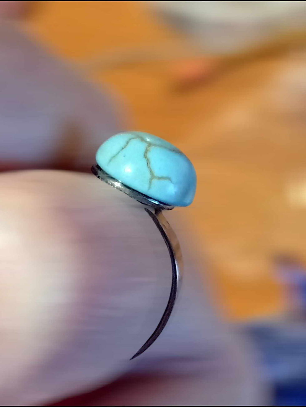 Pierścionek z turkusem/ sygnet/unisex