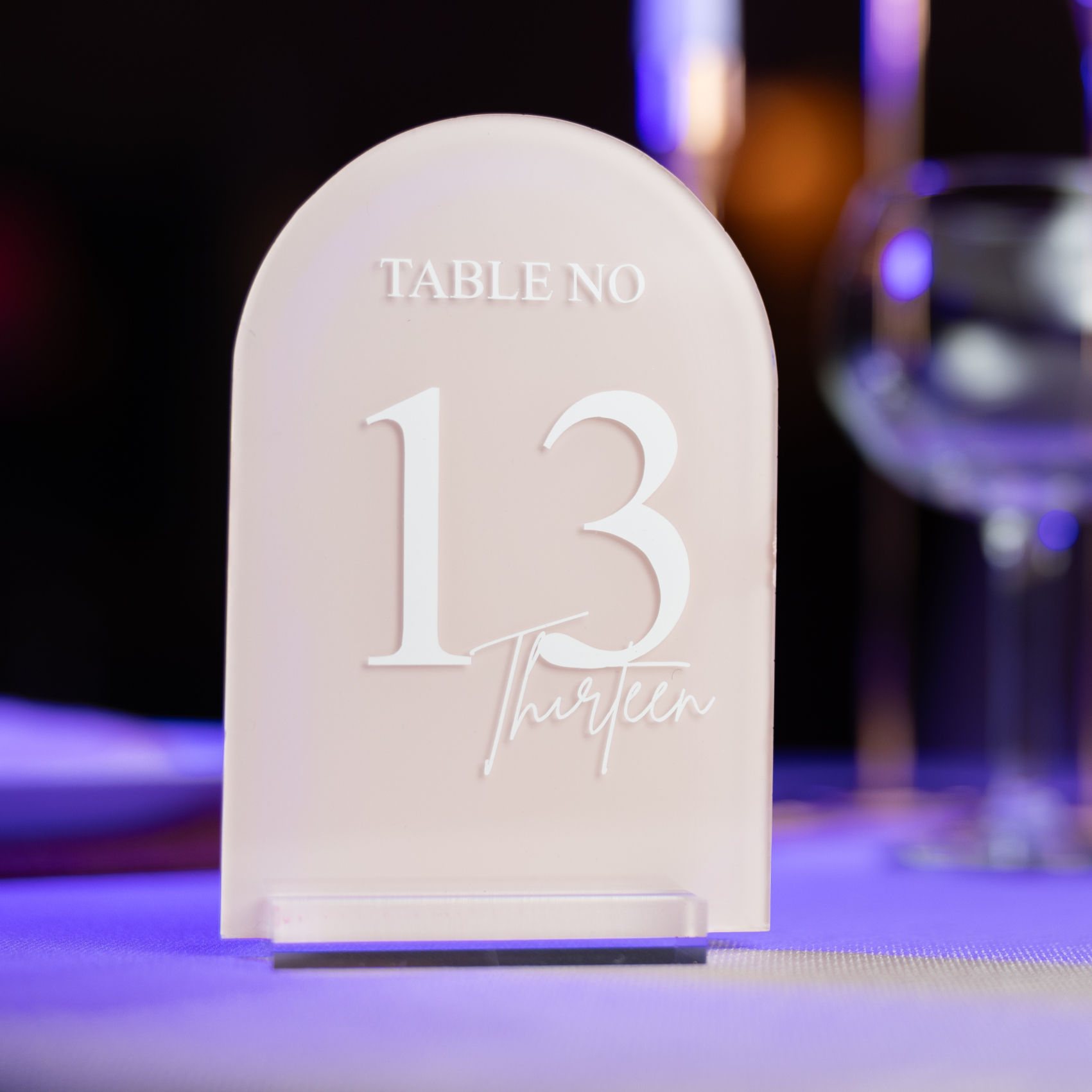 "TABLE NO."| WELCOME SIGN