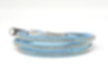 Thumbnail: Triple/Six Steel and Denim Blue Zipper Bracelet and Necklace in One