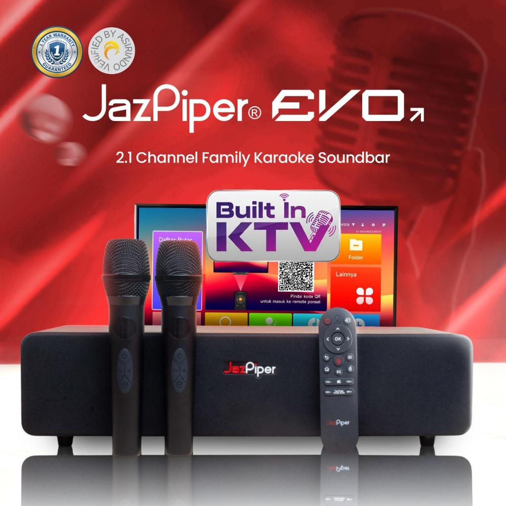 JazPiper EVO Family Karaoke Soundbar 2.1 Channel