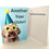 Thumbnail: Birthday card with some sort of doodle style dog with a birthday hat on and yellow glasses with the words "another year older!" on the outside and "and still, no one cares..." on the inside