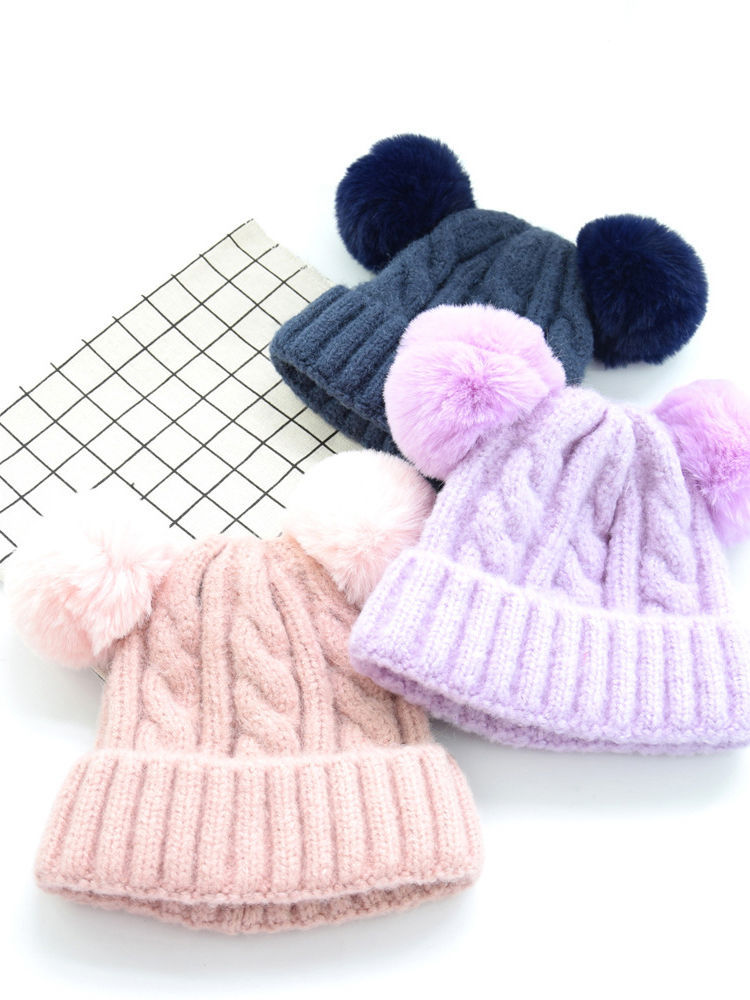 Thumbnail: Double faux pom hats 