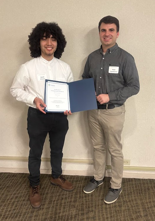 David Awarded RSC Certificate of Undergraduate Excellence!