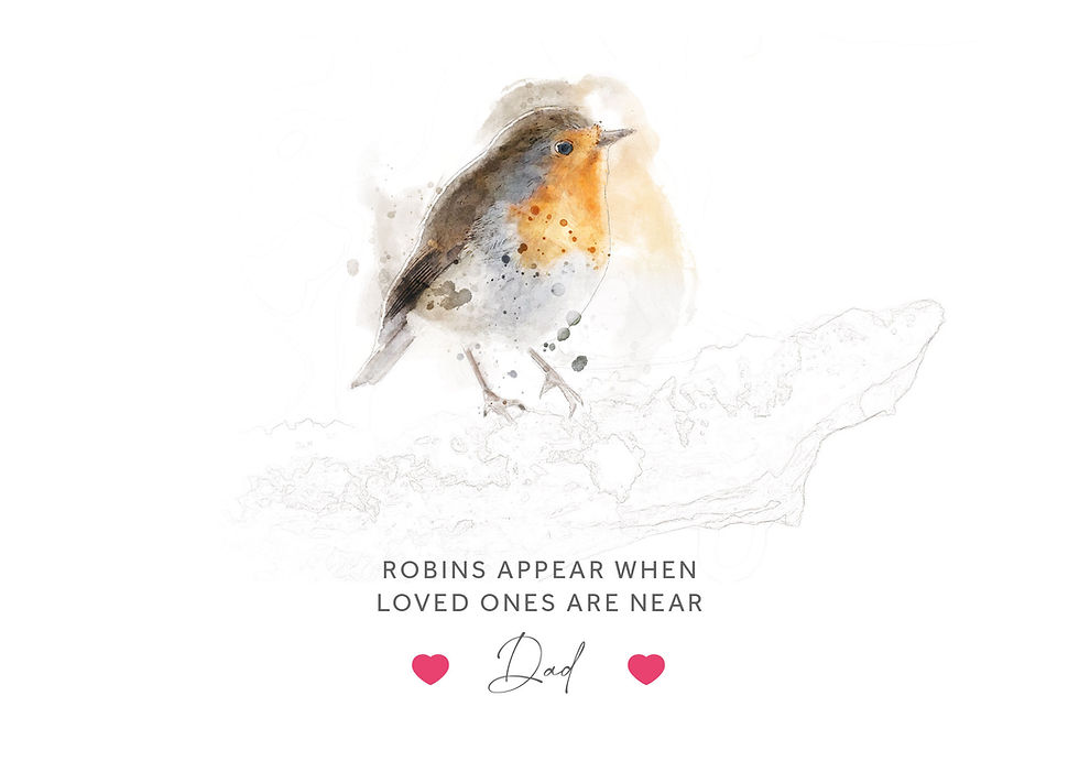Thumbnail: Personalised Red Robin bereavement print