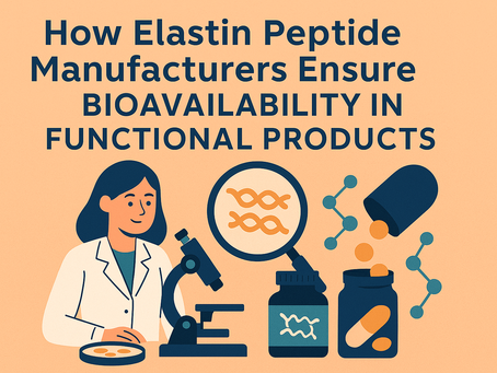 How Elastin Peptide Manufacturers Ensure Bioavailability in Functional Products