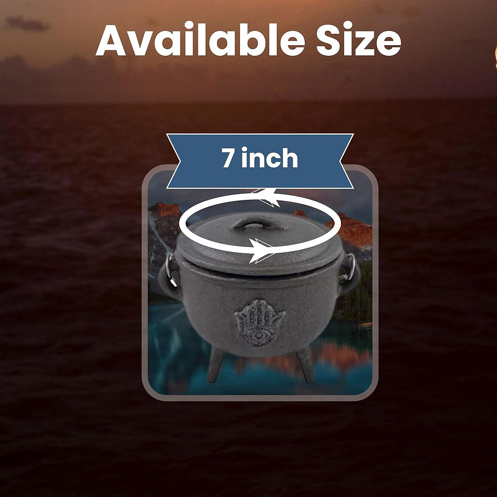 Thumbnail: Cast Iron Cauldron with Lid and Carry Handle 