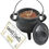 Thumbnail: Reusable 4-Inch Cast Iron Cauldron Candle with Lid