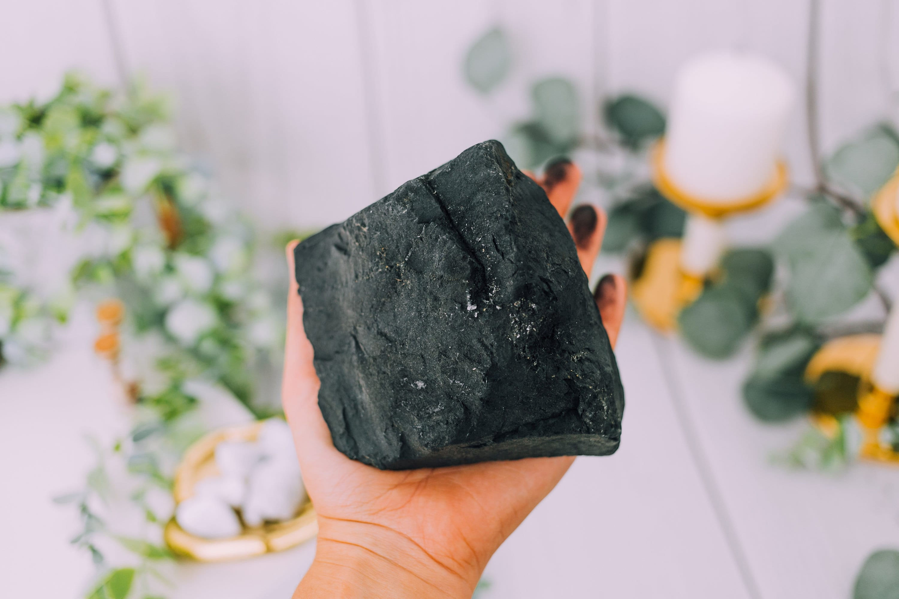 Black Shungite XL Rough Raw Chunk