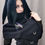 Thumbnail: Witchy fur trim hoodie scarf