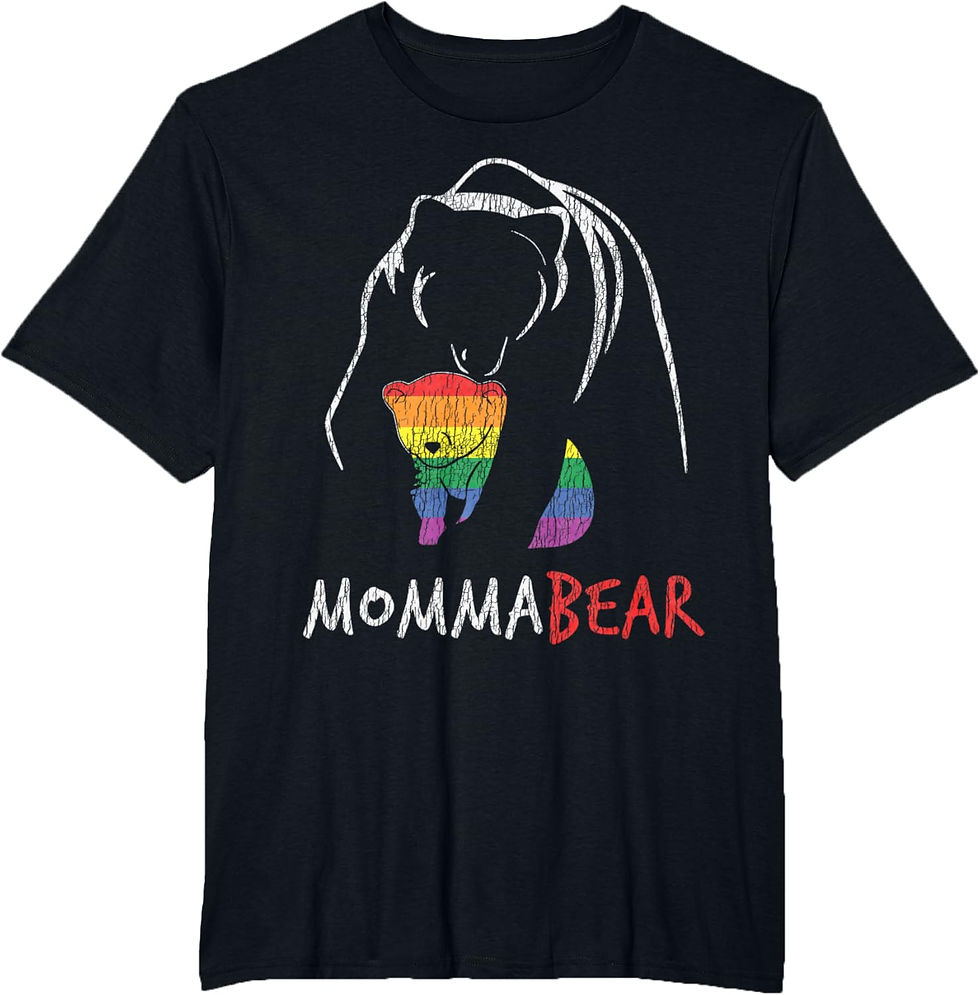 Thumbnail: Vintage Rainbow Mama Bear Hug Love Support Parent Pride LGBT T-Shirt