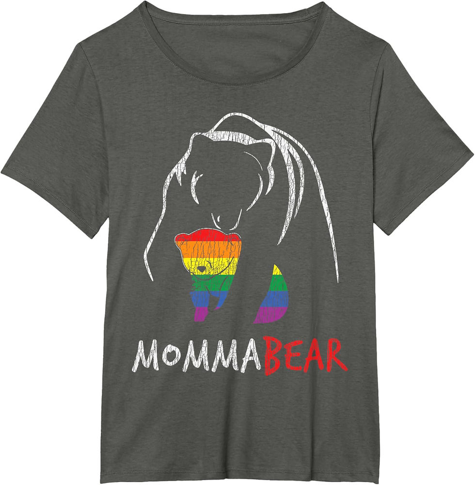 Thumbnail: Vintage Rainbow Mama Bear Hug Love Support Parent Pride LGBT T-Shirt