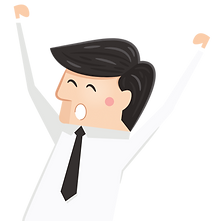 cheering man