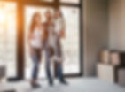 family looking at a home