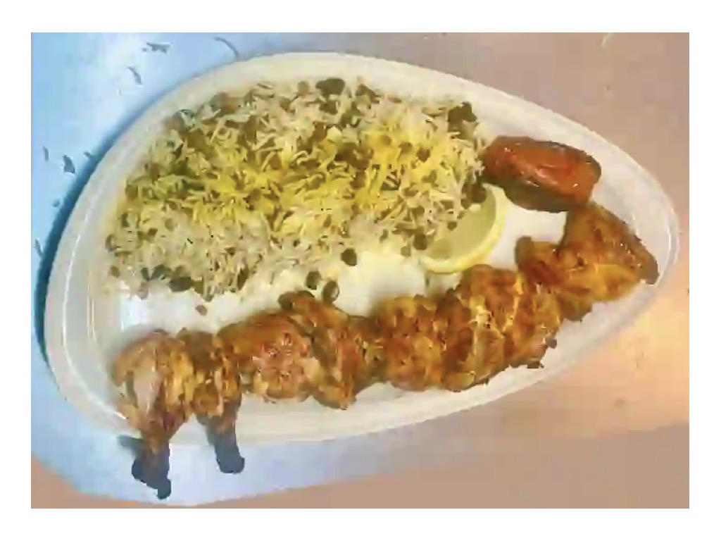 Cornish hen with Adas Polo(Basmati saffron rice wth mixture of caramelized onion, lentil and raisins)