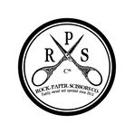 Rock Paper Scissors Muskoka, Custom carpentry, Recliamed wood, Furniture, Black logo, Scissors inside of a circle