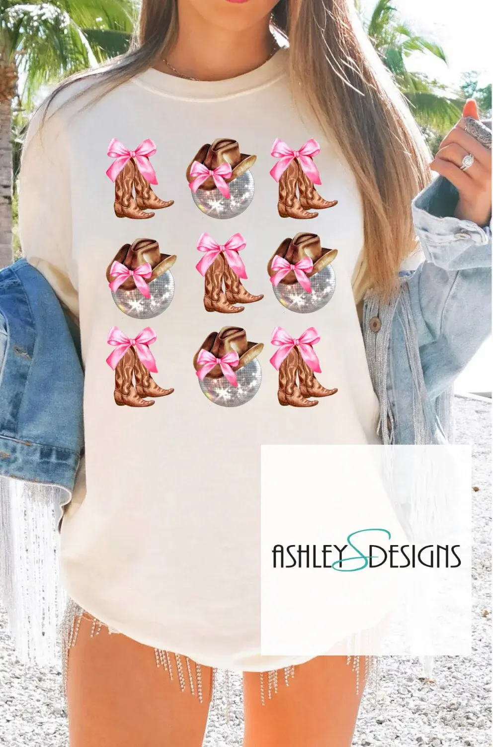 Coquette Cowboy Hats, Boots & Disco Balls Shirt