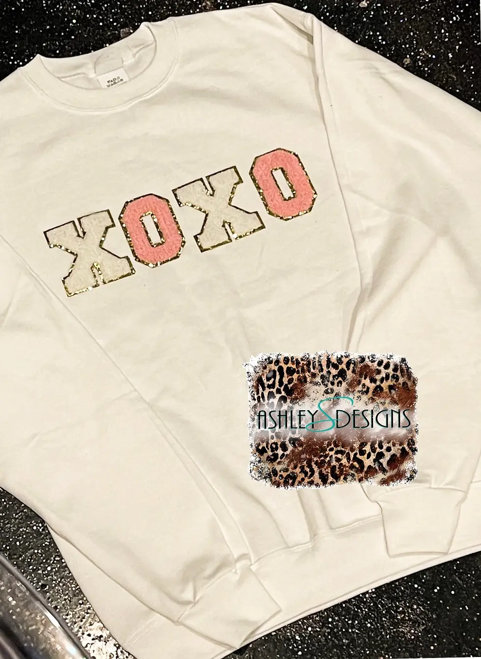 Thumbnail: Chenille Patch Letter Sweatshirt, Be Kind Sweatshirt, XOXO Sweatshirt, Love