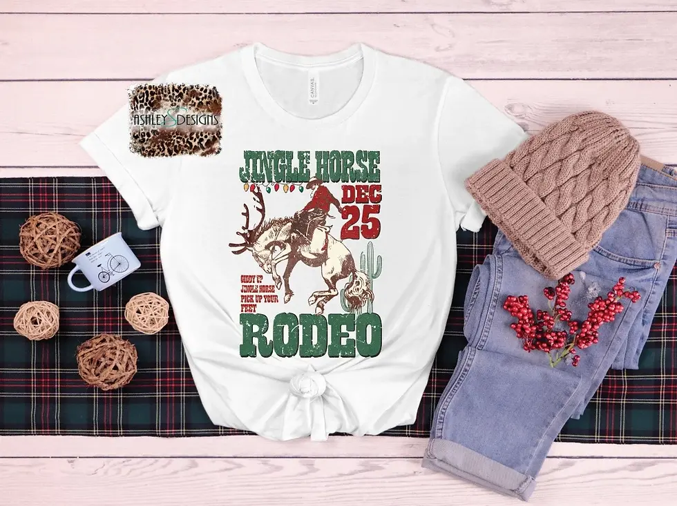 Thumbnail: Vintage Jingle Horse Rodeo, Rodeo Christmas Sweatshirt, Western Christmas