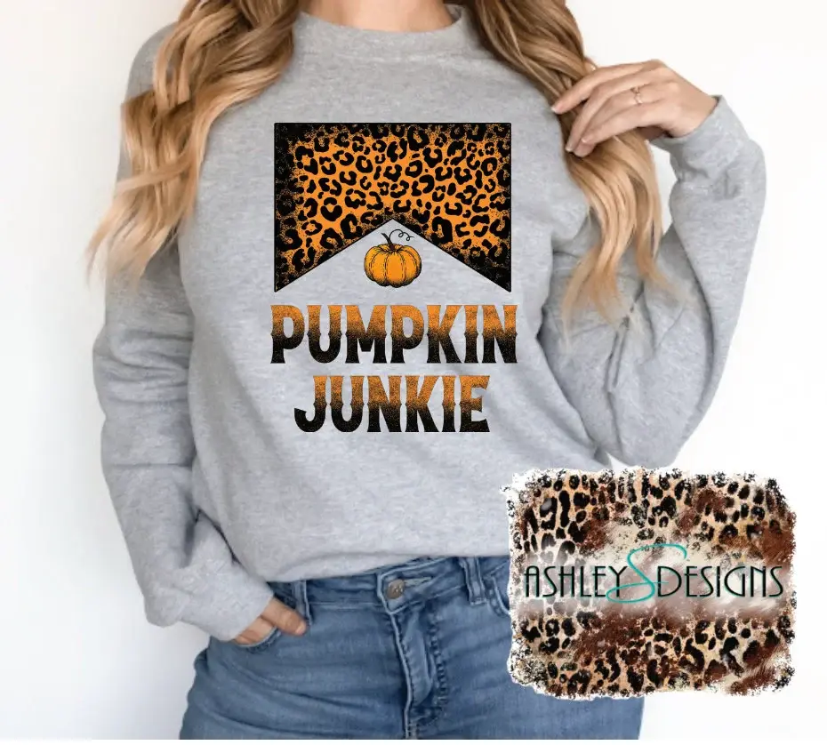Thumbnail: Pumpkin Junkie Halloween Sweatshirt, Western Halloween Sweatshirt
