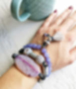grey agate necklace