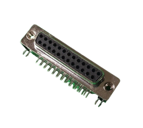 D-sub 25 Pin 2 Line Right Angle PCB Mounting Type Female Connector Socket 25POS