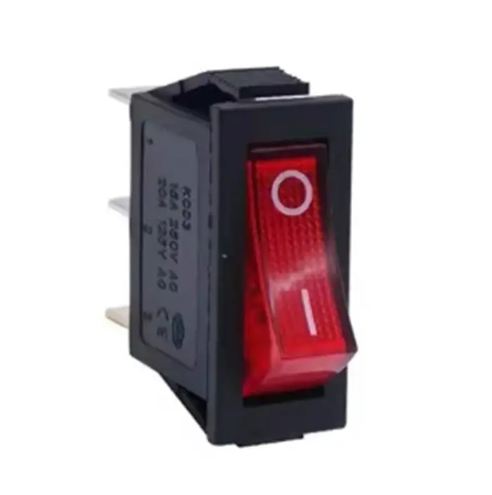 Thumbnail: Illuminated LED On/Off SPST 3 Pin 2 Position Mini Boat Rocker Toggle Switch