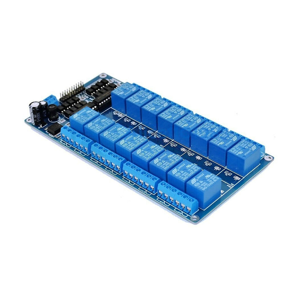 16-Channel 12V Relay Shield Module with optocoupler LM2576 Power supply Arduino