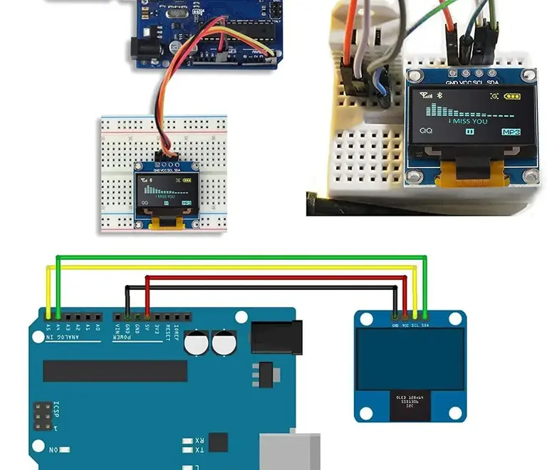 Display Module 0.96 OLED I2C Serial Yellow Blue 128X64 SSD1306 12864 ...