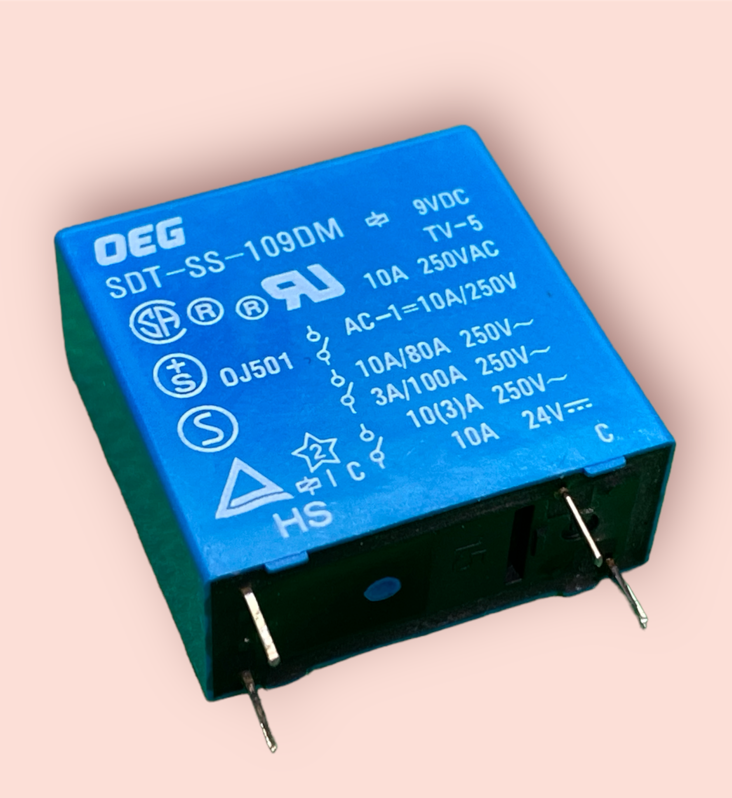 OEG SDT-SS-109DM SPST 10A 9V DC Relay ORIGINAL OEM PARTS
