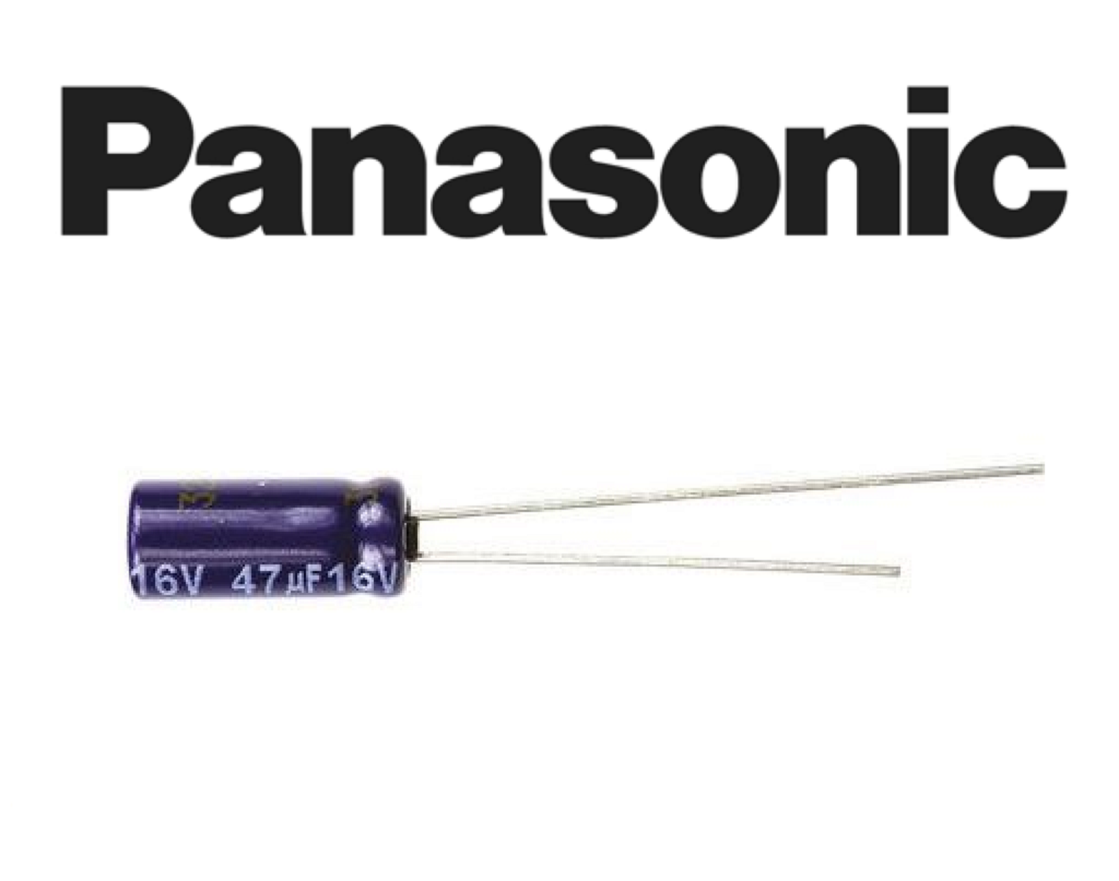 200 PCs Panasonic CAP 47uF 47MF 16V AL Electrolytic Capacitor