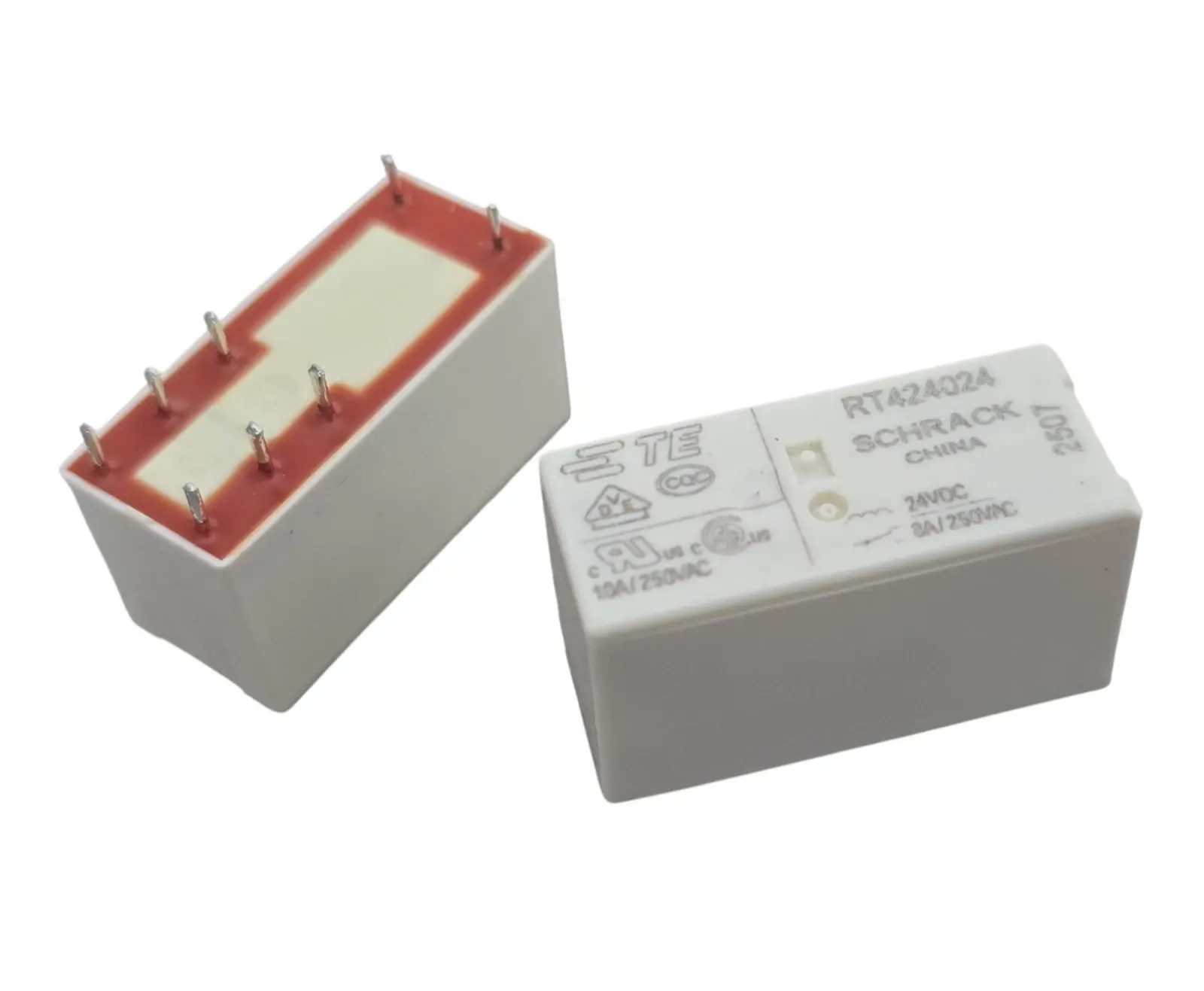 5 PCs SCHRACK RELAY RT424024 General Purpose Relay DPDT (2 Form C) 24VDC 8A