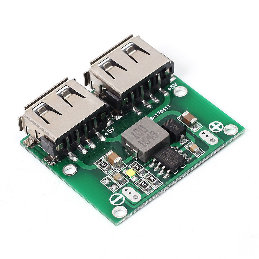 9V 12V 24V to 5V 3A DC-DC Step Down Charger Power Module Dual USB Output