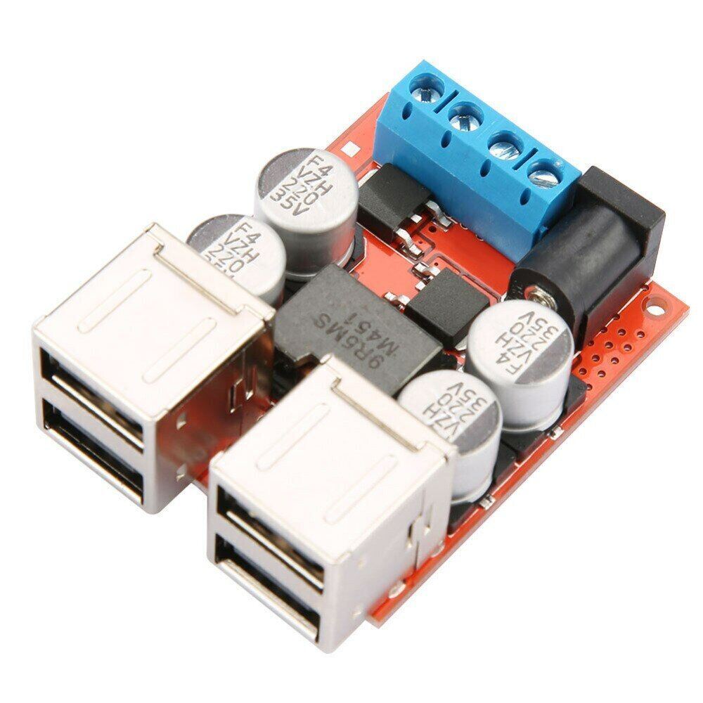 DC-DC Voltage Step Down Power Supply Module 12V 24V 8-35V to 5V 8A 4 USB Charger