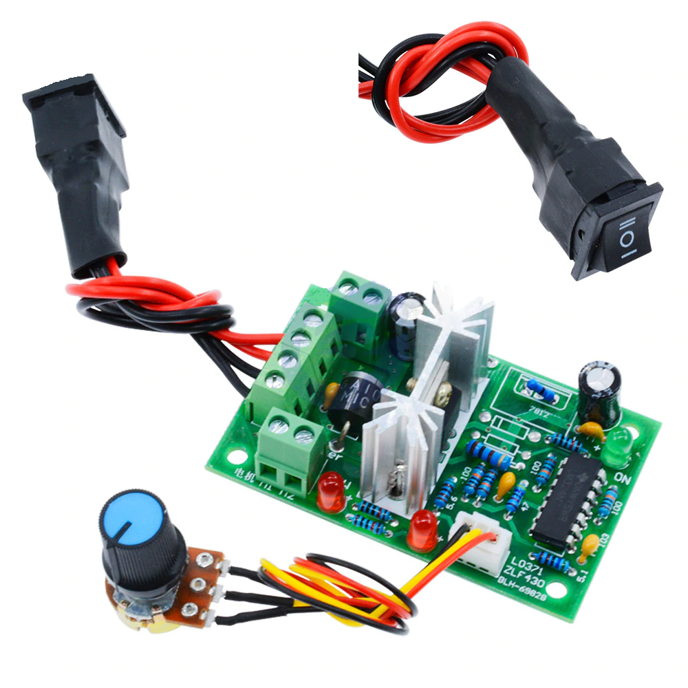 DC 6-30V 6A Motor Speed Controller Reversible PWM Control Forward/Reverse Switch