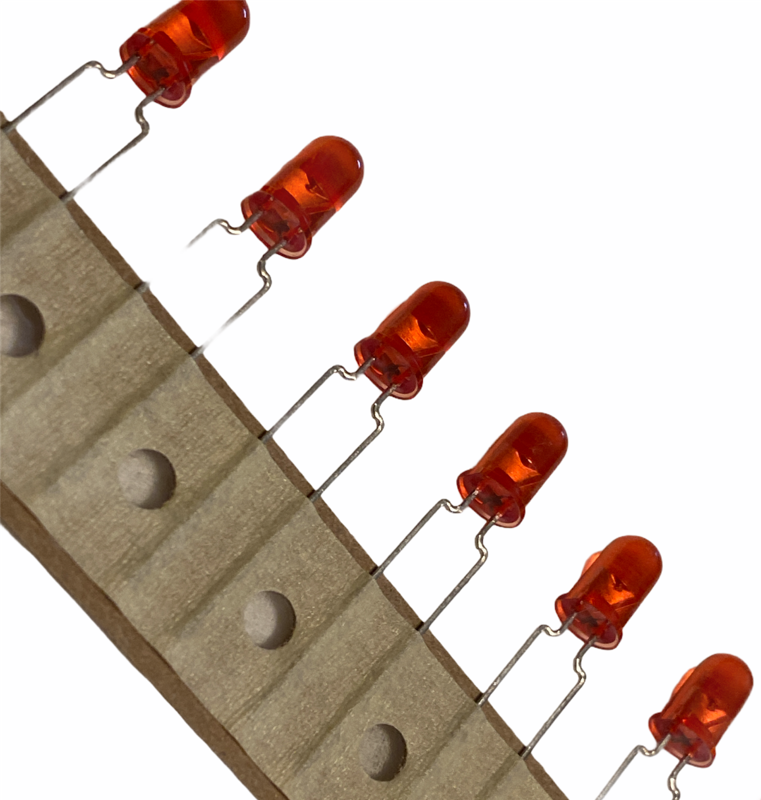 50 Pcs HLMP-3316 5mm Standard LED Through Hole RED  Non-diffused 635nm 22mcd