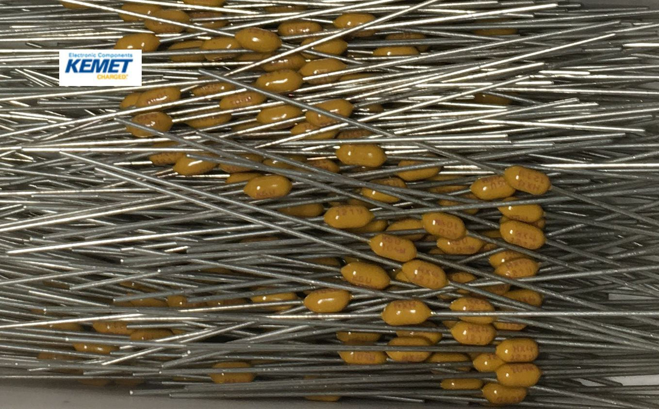 300 Kemet Multilayer Ceramic Capacitor MLCC Leaded 0.1uF 100nF 104M 50V Axial