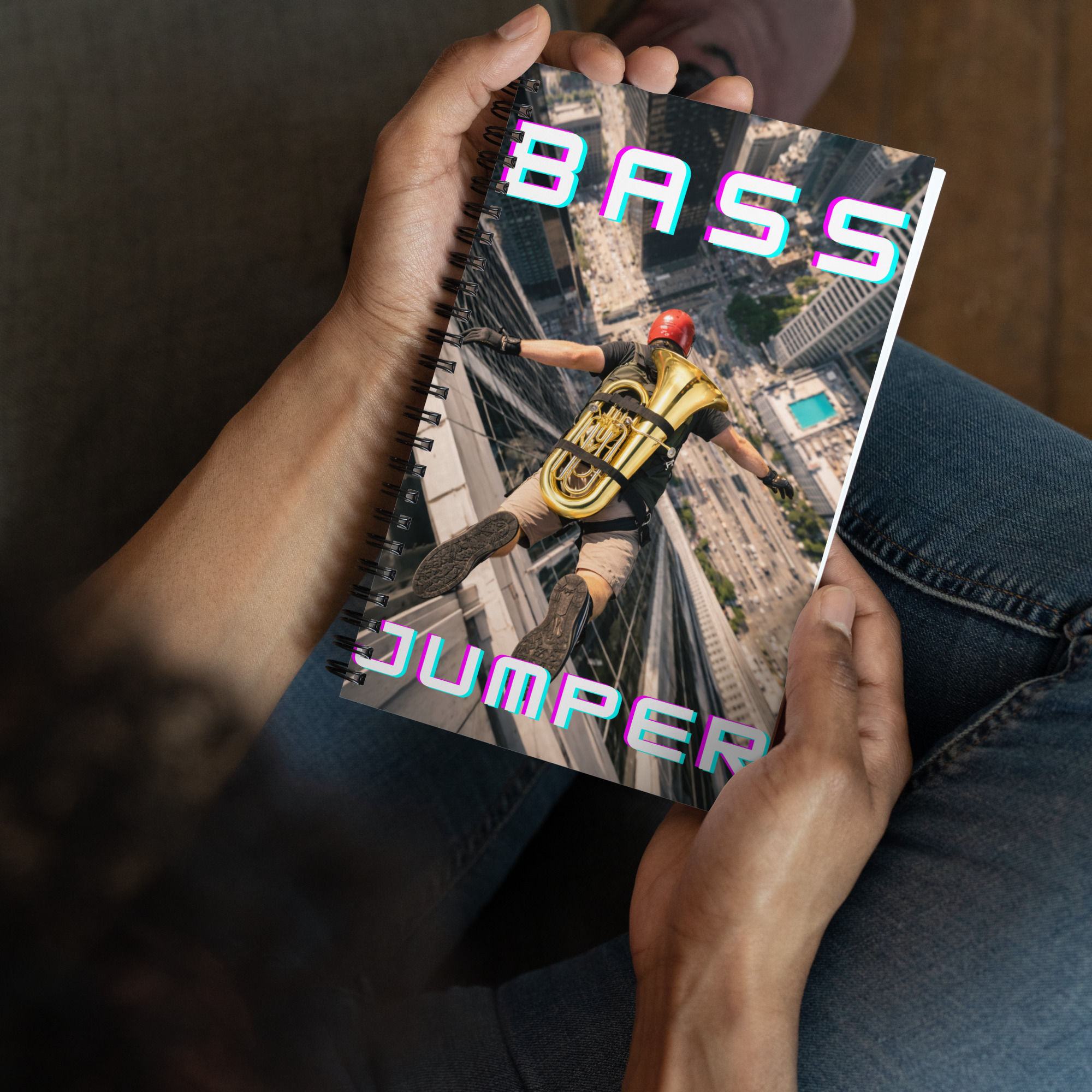 BASS JUMPER spiral notebook
