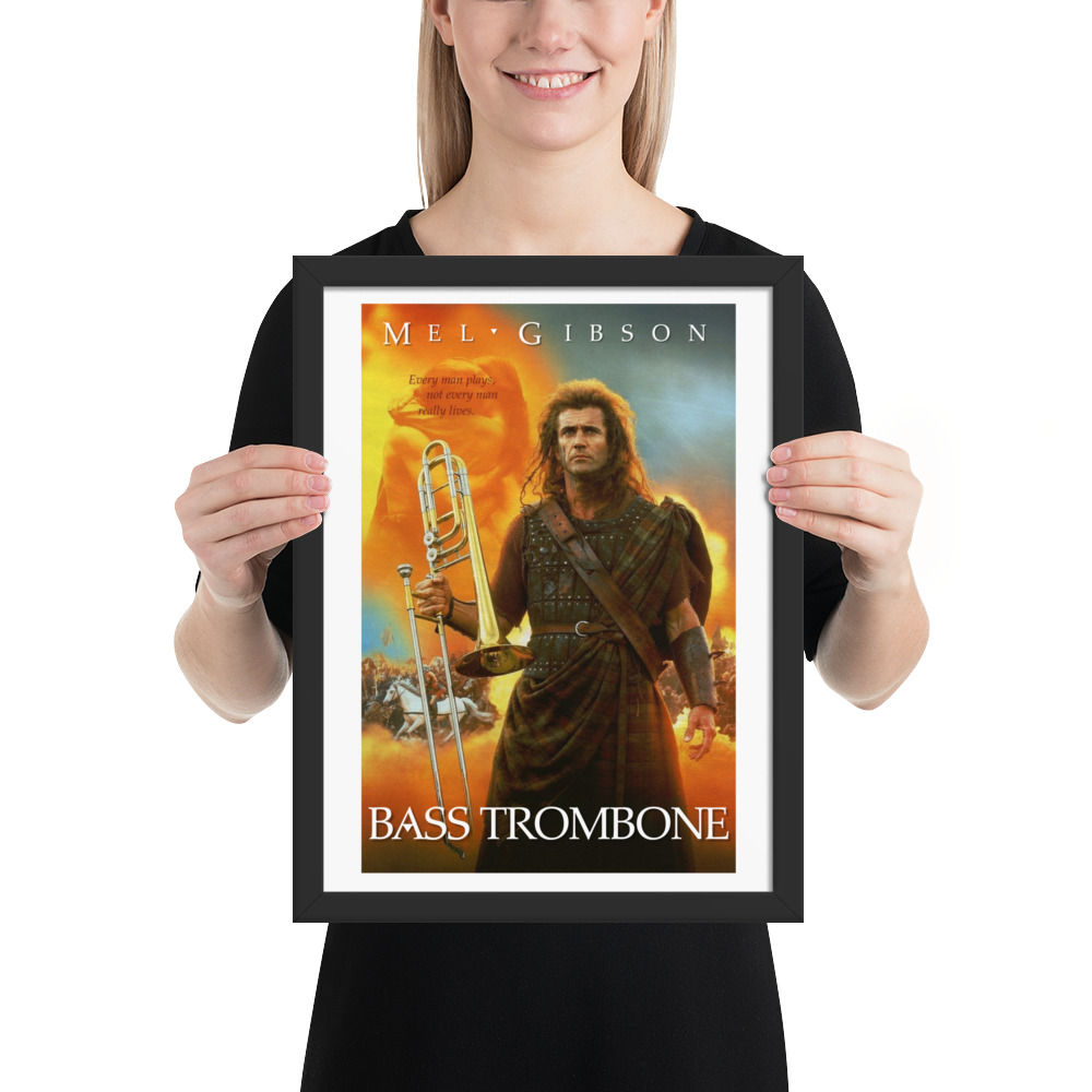 BASS TROMBONE Framed poster