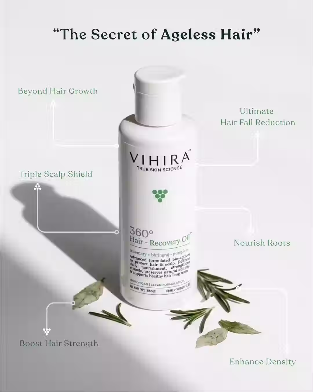Vihira 360° Hair Recovery Oil | Advanced Ayurveda + Researched Science