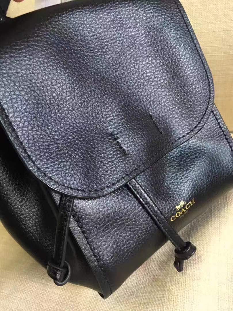 Thumbnail: COACH derby backpack in pebble leather