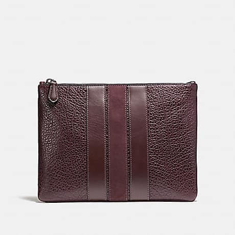 Thumbnail: MEDIUM POUCH WITH VARSITY STRIPE COACH F22499
