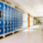Photograph of a school corridor