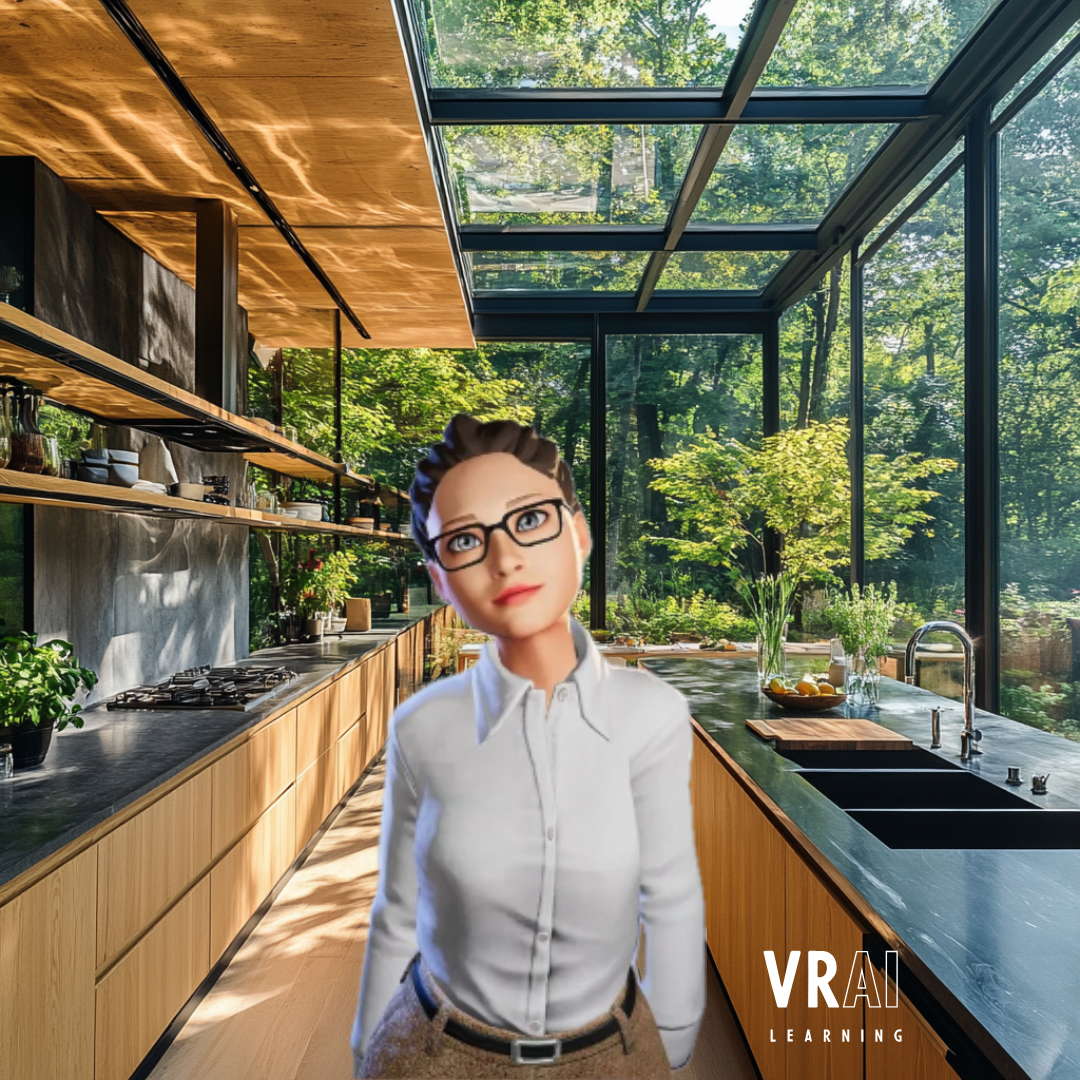 Compagnon connecté à l'IA pour former des agents immobiliers VRA Learning