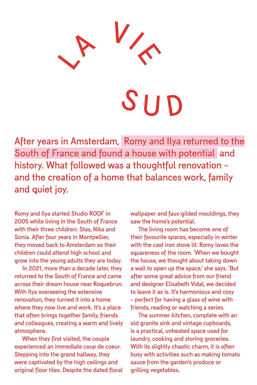 New logo design by Studio& for product design brand Studio Roof