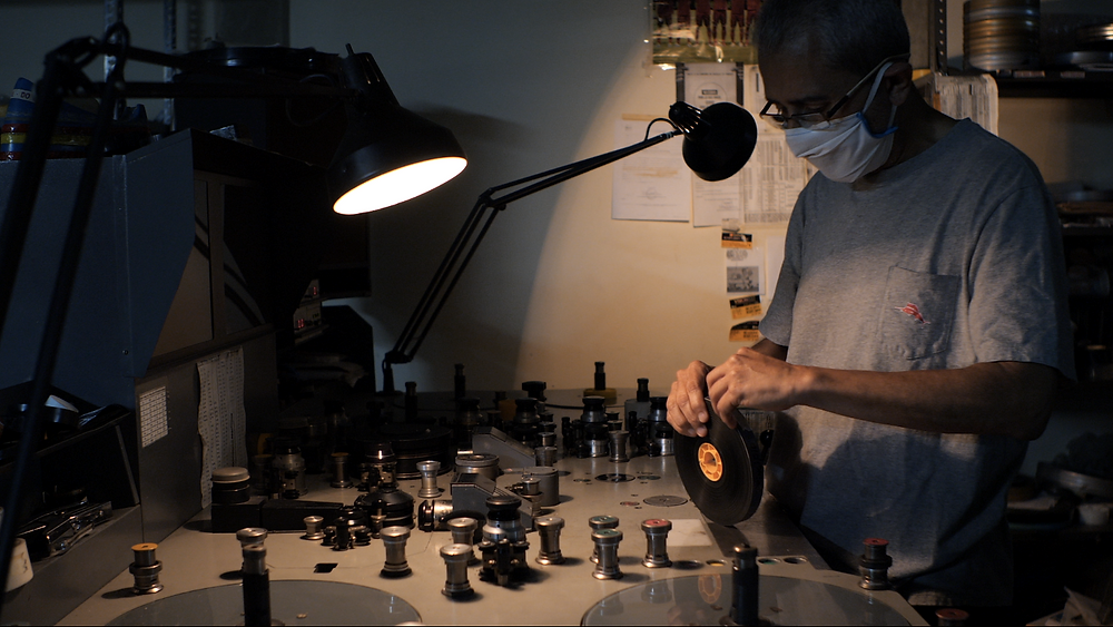 Film archivist Francisco Ramírez at the film archive of the National Library