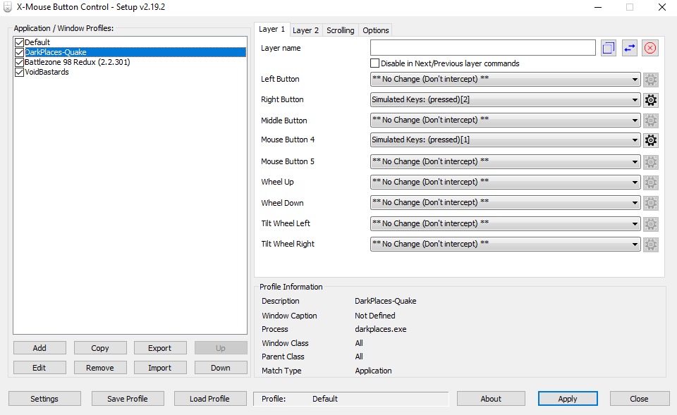 XMBC X-Mouse Button Control